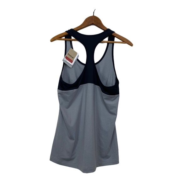 Reebok Grey Black Slim Fit Work Out Tank Top NEW - Picture 7 of 9